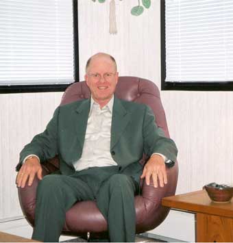 Dr. Gary Kneier in his office